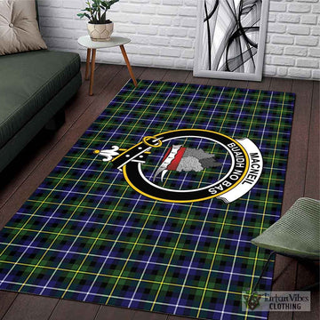 MacNeil of Barra Modern Tartan Area Rug with Family Crest