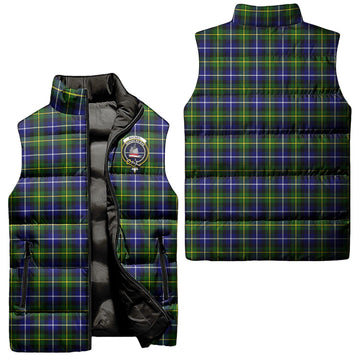 MacNeil of Barra Modern Tartan Sleeveless Puffer Jacket with Family Crest