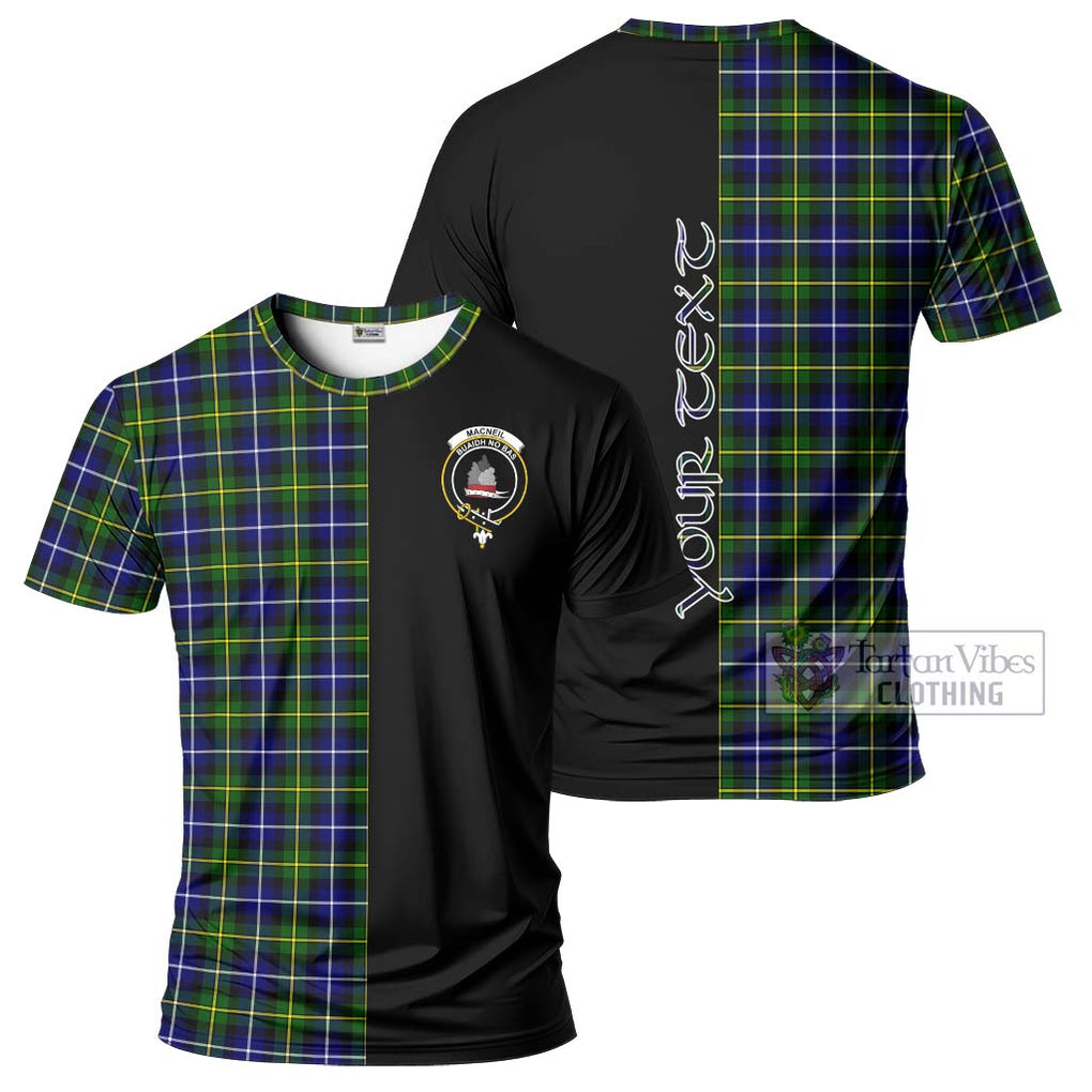 MacNeil of Barra Modern Tartan T-Shirt with Family Crest and Half Of Me Style Kid's Shirt - Tartanvibesclothing Shop