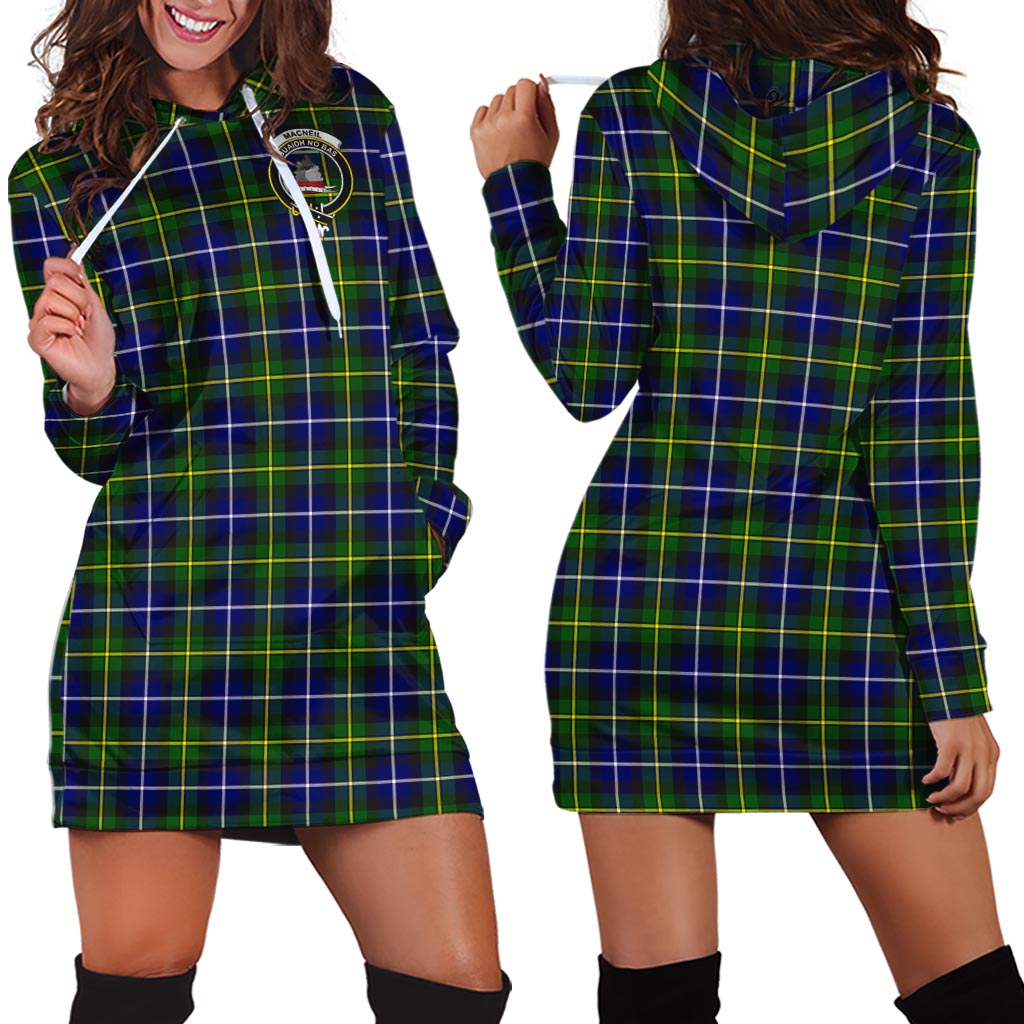 MacNeil of Barra Modern Tartan Hoodie Dress with Family Crest - Tartan Vibes Clothing