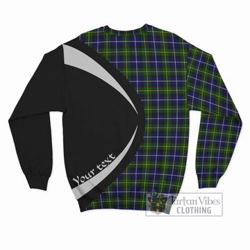 MacNeil of Barra Modern Tartan Sweatshirt with Family Crest Circle Style