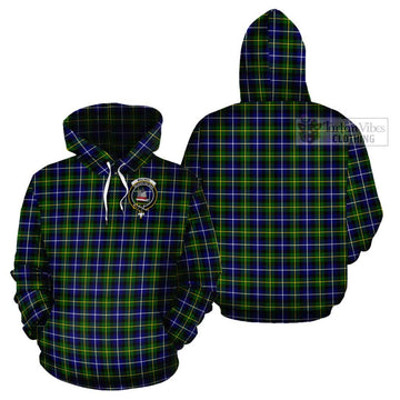 MacNeil of Barra Modern Tartan Cotton Hoodie with Family Crest