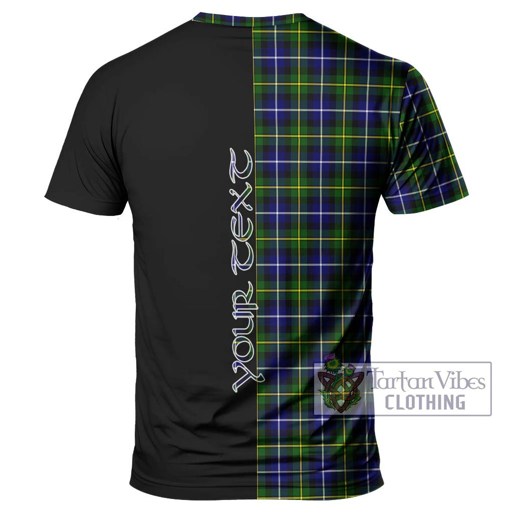 MacNeil of Barra Modern Tartan T-Shirt with Family Crest and Half Of Me Style - Tartanvibesclothing Shop