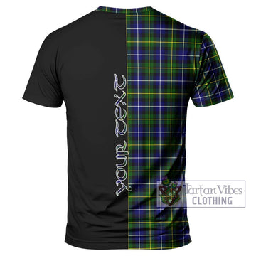 MacNeil of Barra Modern Tartan T-Shirt with Family Crest and Half Of Me Style