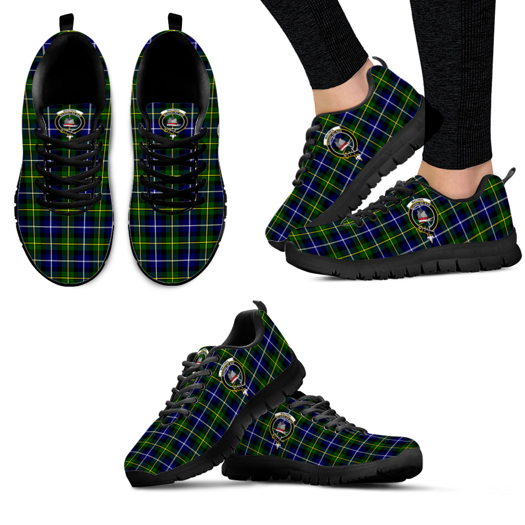 MacNeil of Barra Modern Tartan Sneakers with Family Crest - Tartan Vibes Clothing