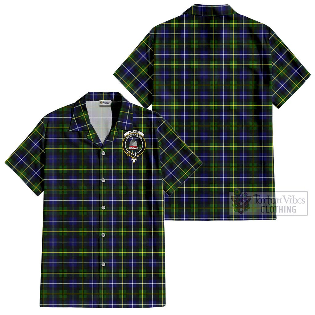 MacNeil of Barra Modern Tartan Cotton Hawaiian Shirt with Family Crest Kid - Tartan Vibes Clothing