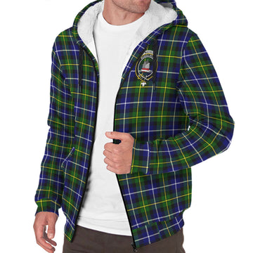 MacNeil of Barra Modern Tartan Sherpa Hoodie with Family Crest