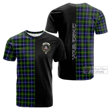 MacNeil of Barra Modern Tartan Cotton T-shirt with Family Crest and Half Of Me Style