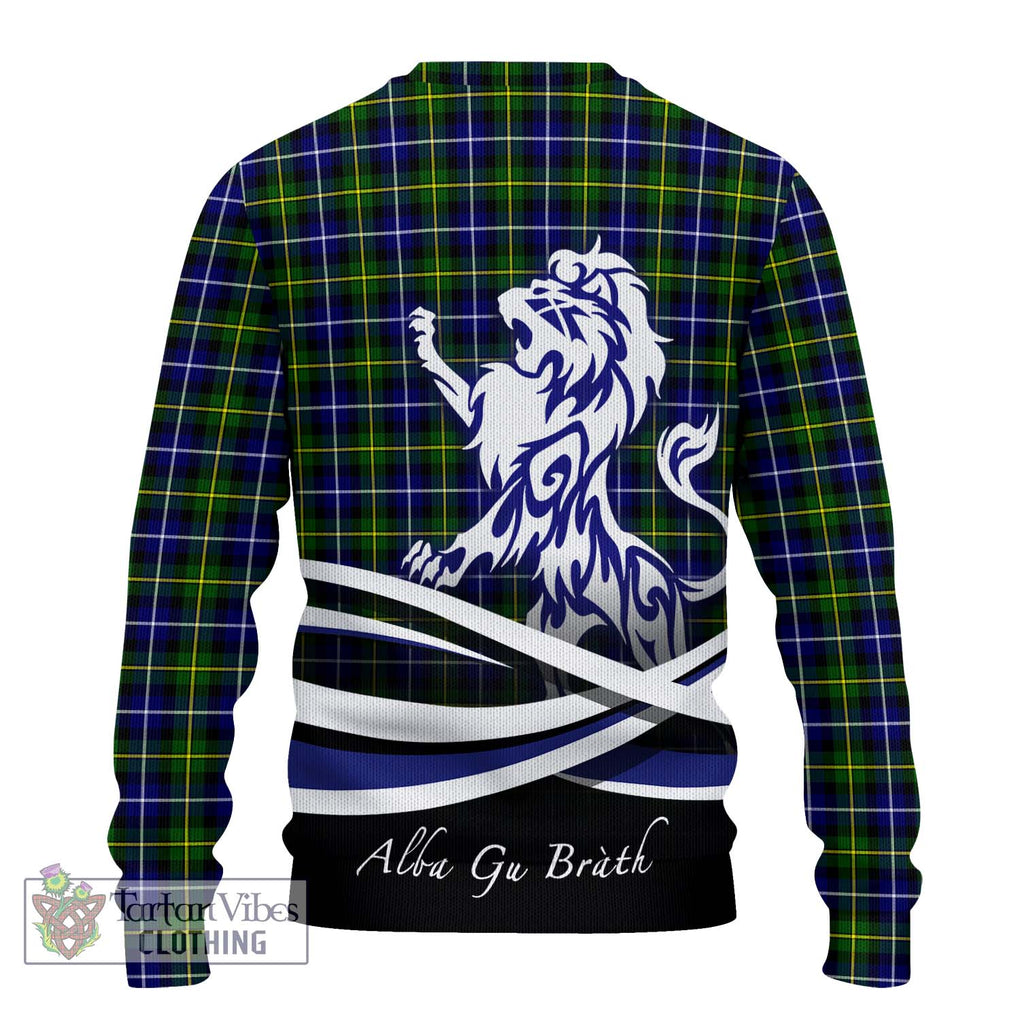 MacNeil of Barra Modern Tartan Knitted Sweater with Alba Gu Brath Regal Lion Emblem - Tartanvibesclothing Shop