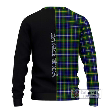 MacNeil of Barra Modern Tartan Ugly Sweater with Family Crest and Half Of Me Style