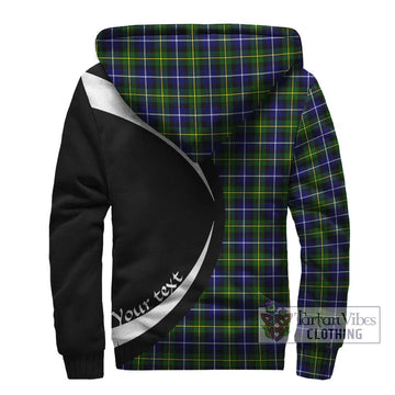 MacNeil of Barra Modern Tartan Sherpa Hoodie with Family Crest Circle Style