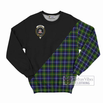 MacNeil of Barra Modern Tartan Sweatshirt with Family Crest and Military Logo Style