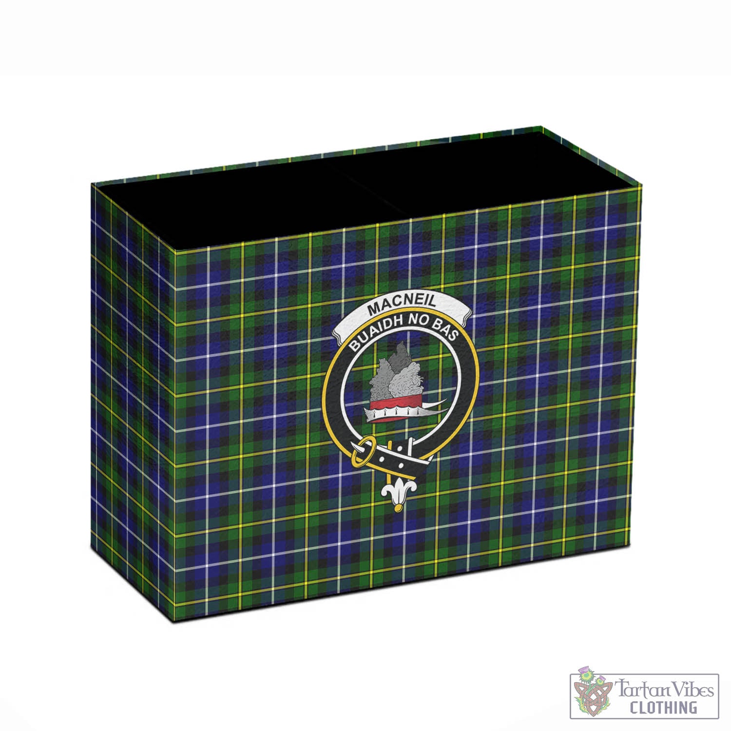 Tartan Vibes Clothing MacNeil of Barra Modern Tartan Pen Holder with Family Crest