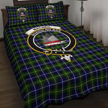 MacNeil of Barra Modern Tartan Quilt Bed Set with Family Crest