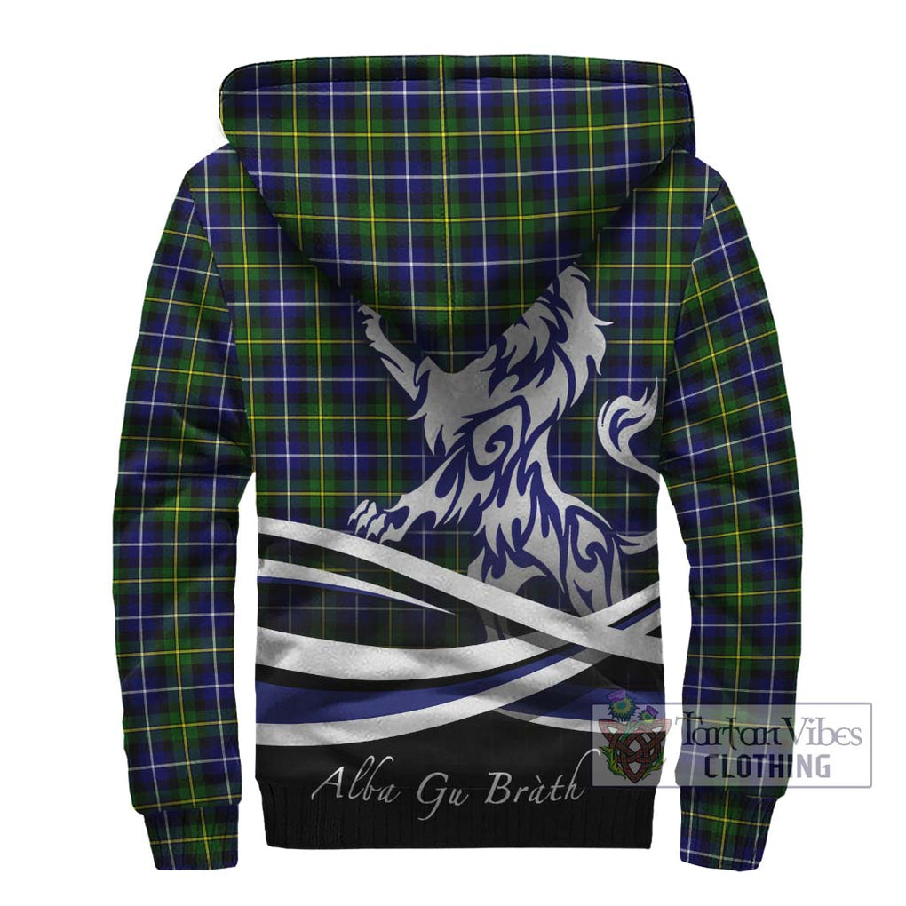 MacNeil of Barra Modern Tartan Sherpa Hoodie with Alba Gu Brath Regal Lion Emblem - Tartanvibesclothing Shop