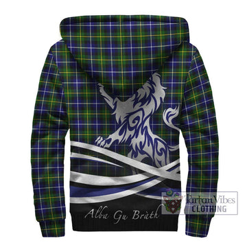 MacNeil of Barra Modern Tartan Sherpa Hoodie with Alba Gu Brath Regal Lion Emblem