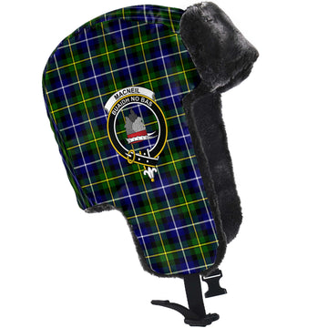 MacNeil of Barra Modern Tartan Winter Trapper Hat with Family Crest