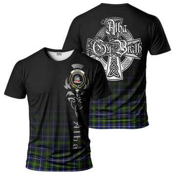 MacNeil of Barra Modern Tartan T-Shirt Featuring Alba Gu Brath Family Crest Celtic Inspired