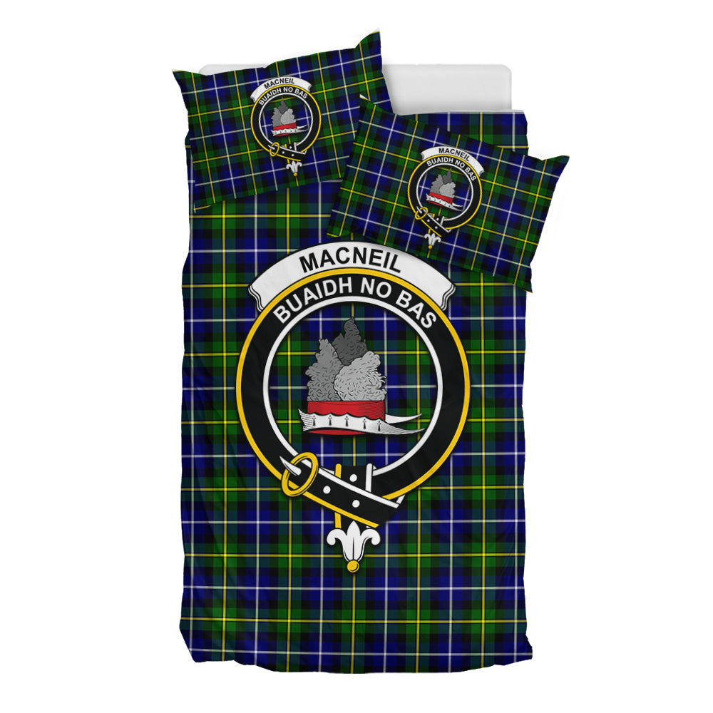 MacNeil of Barra Modern Tartan Bedding Set with Family Crest - Tartan Vibes Clothing