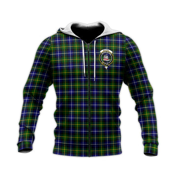 MacNeil of Barra Modern Tartan Knitted Hoodie with Family Crest