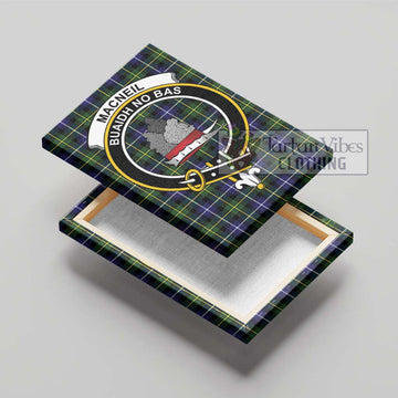 MacNeil of Barra Modern Tartan Canvas Print Wall Art with Family Crest