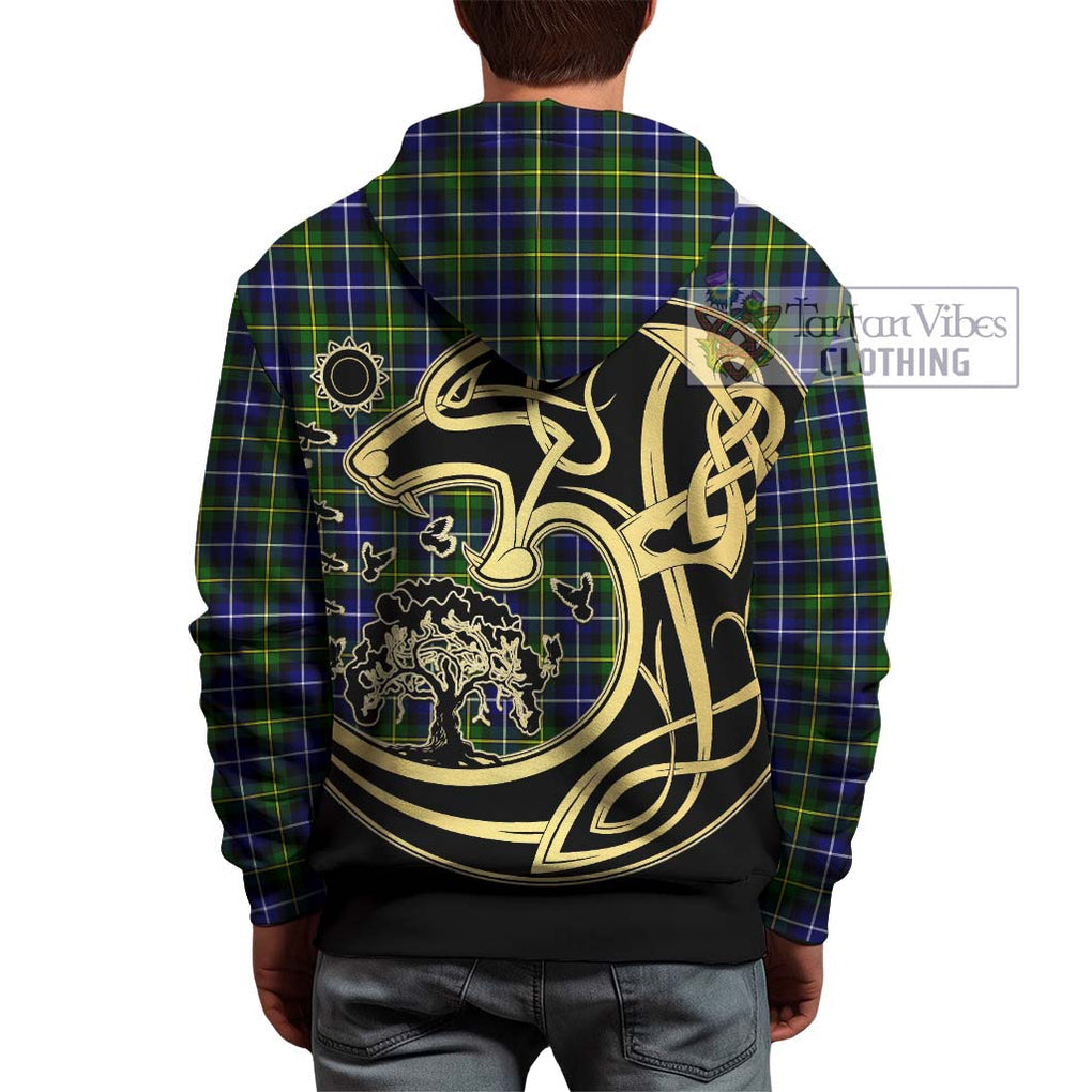 MacNeil of Barra Modern Tartan Hoodie with Family Crest Celtic Wolf Style - Tartan Vibes Clothing