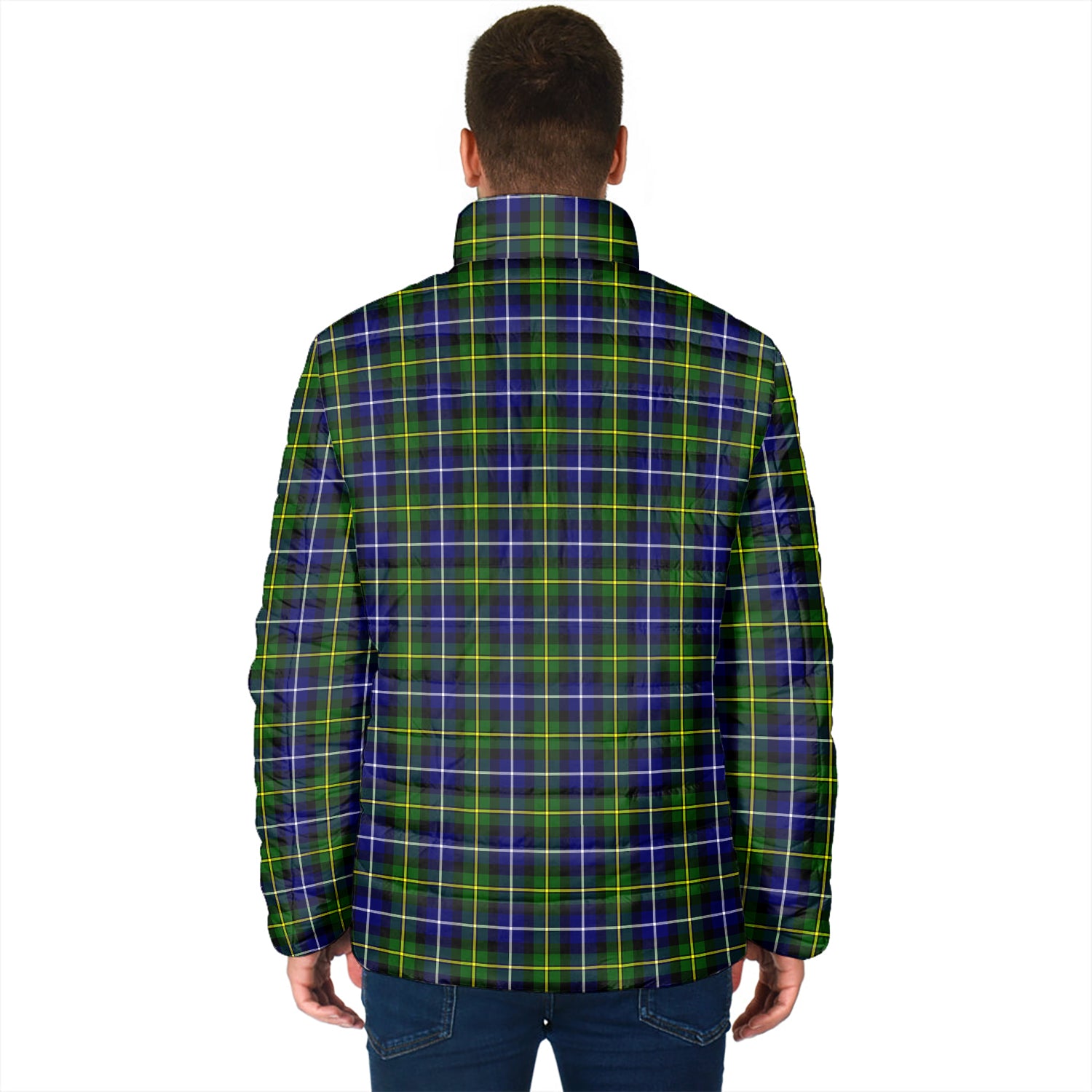 MacNeil of Barra Modern Tartan Padded Jacket with Family Crest - Tartan Vibes Clothing