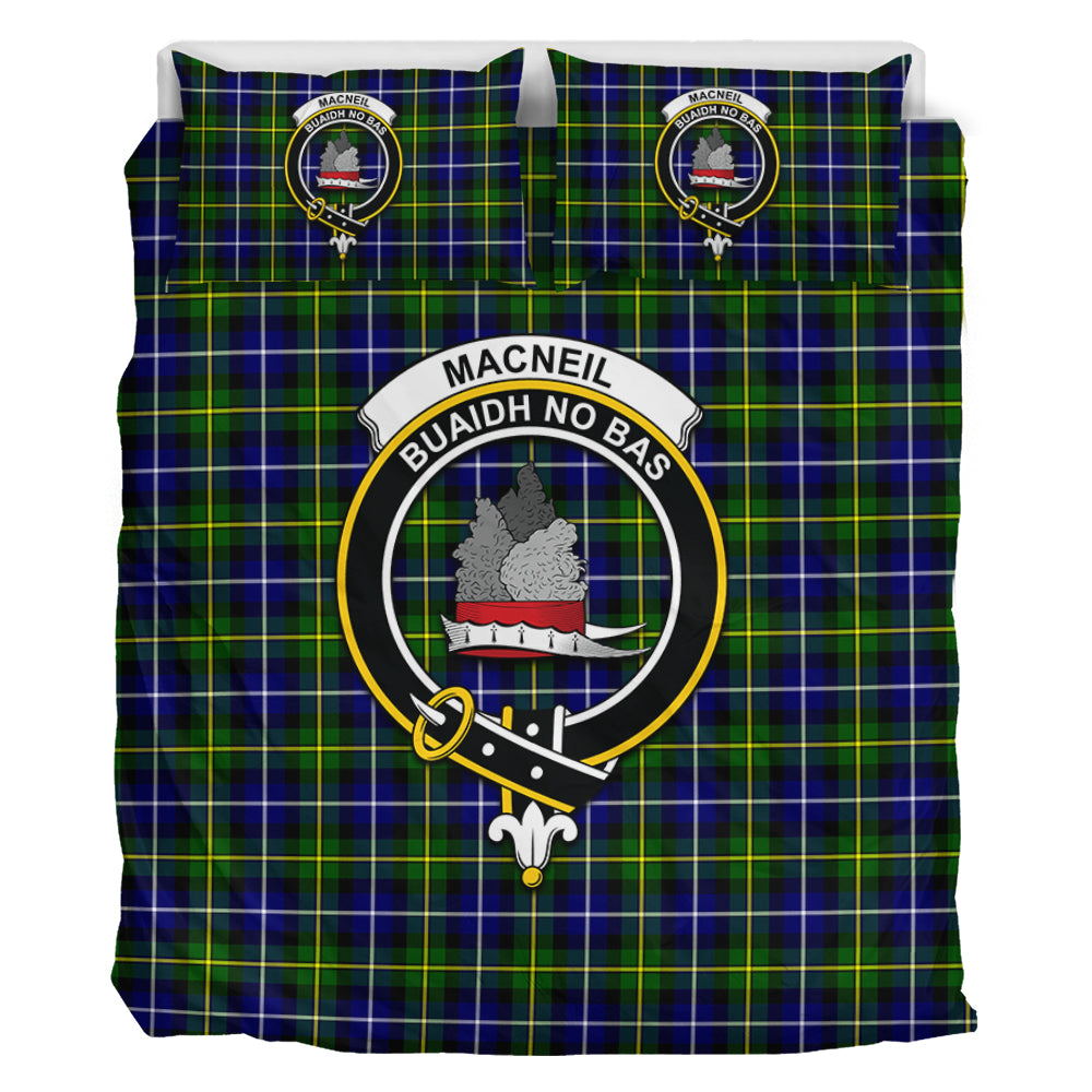 MacNeil of Barra Modern Tartan Bedding Set with Family Crest - Tartan Vibes Clothing