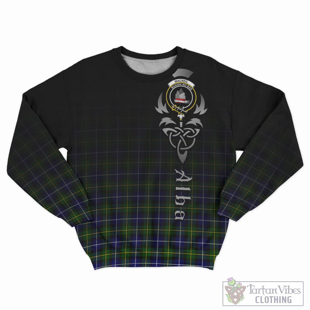 Tartan Vibes Clothing MacNeil of Barra Modern Tartan Sweatshirt Featuring Alba Gu Brath Family Crest Celtic Inspired