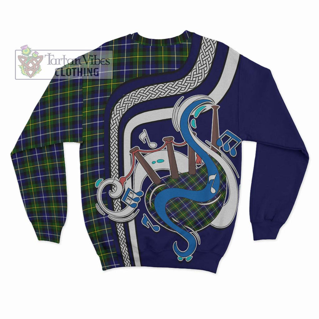 Tartan Vibes Clothing MacNeil of Barra Modern Tartan Sweatshirt with Epic Bagpipe Style