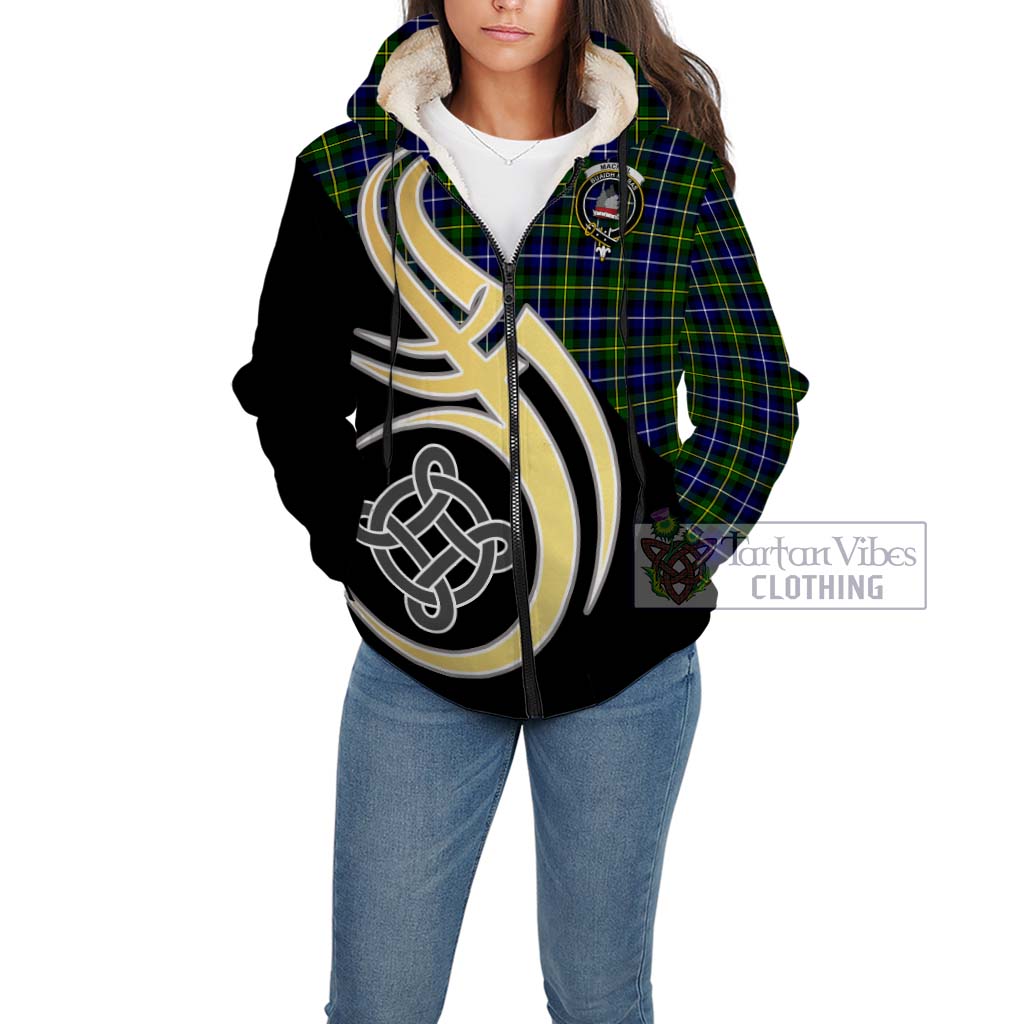 MacNeil of Barra Modern Tartan Sherpa Hoodie with Family Crest and Celtic Symbol Style Unisex - Tartan Vibes Clothing