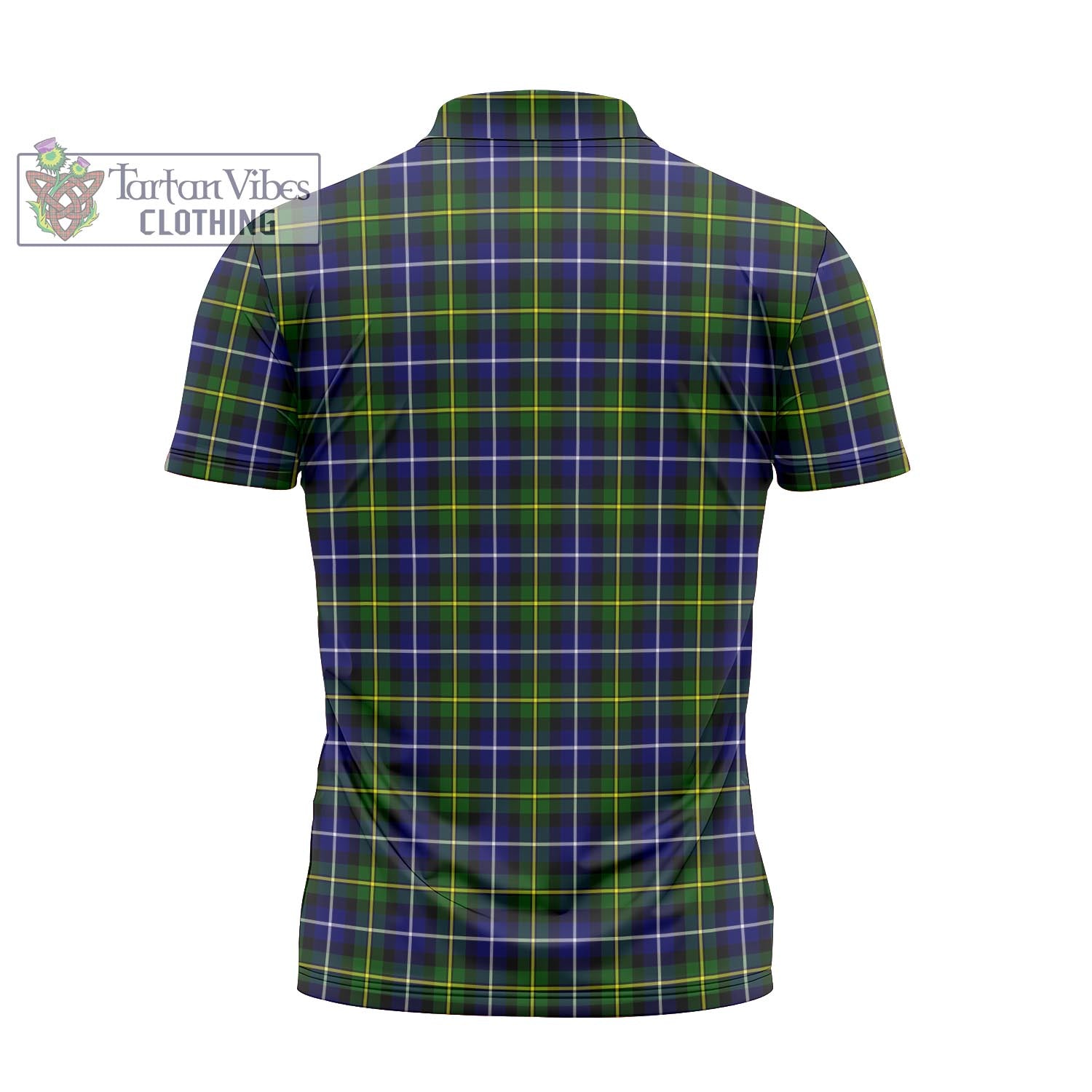 Tartan Vibes Clothing MacNeil of Barra Modern Tartan Zipper Polo Shirt with Family Crest