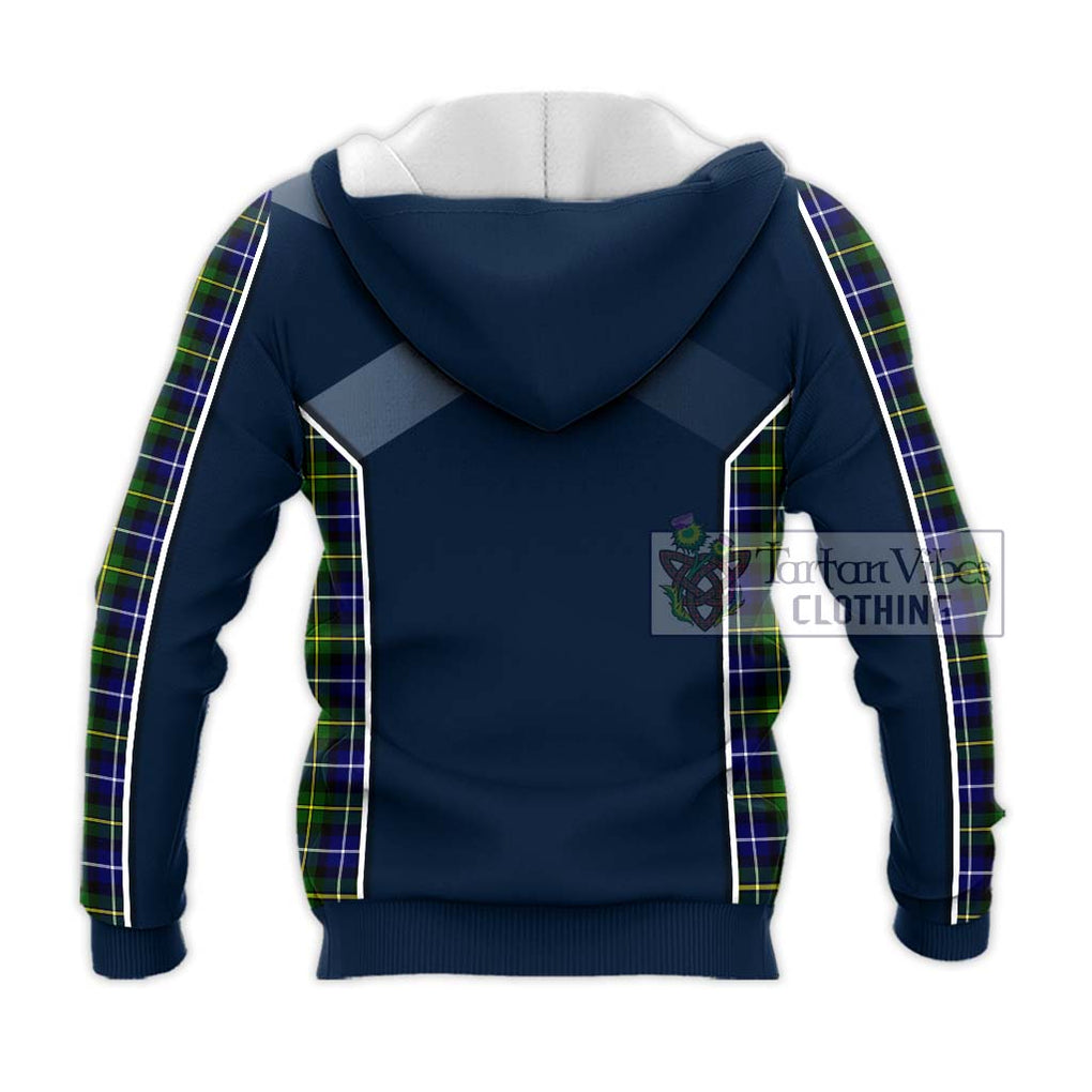 MacNeil of Barra Modern Tartan Knitted Hoodie with Family Crest and Lion Rampant Vibes Sport Style - Tartan Vibes Clothing