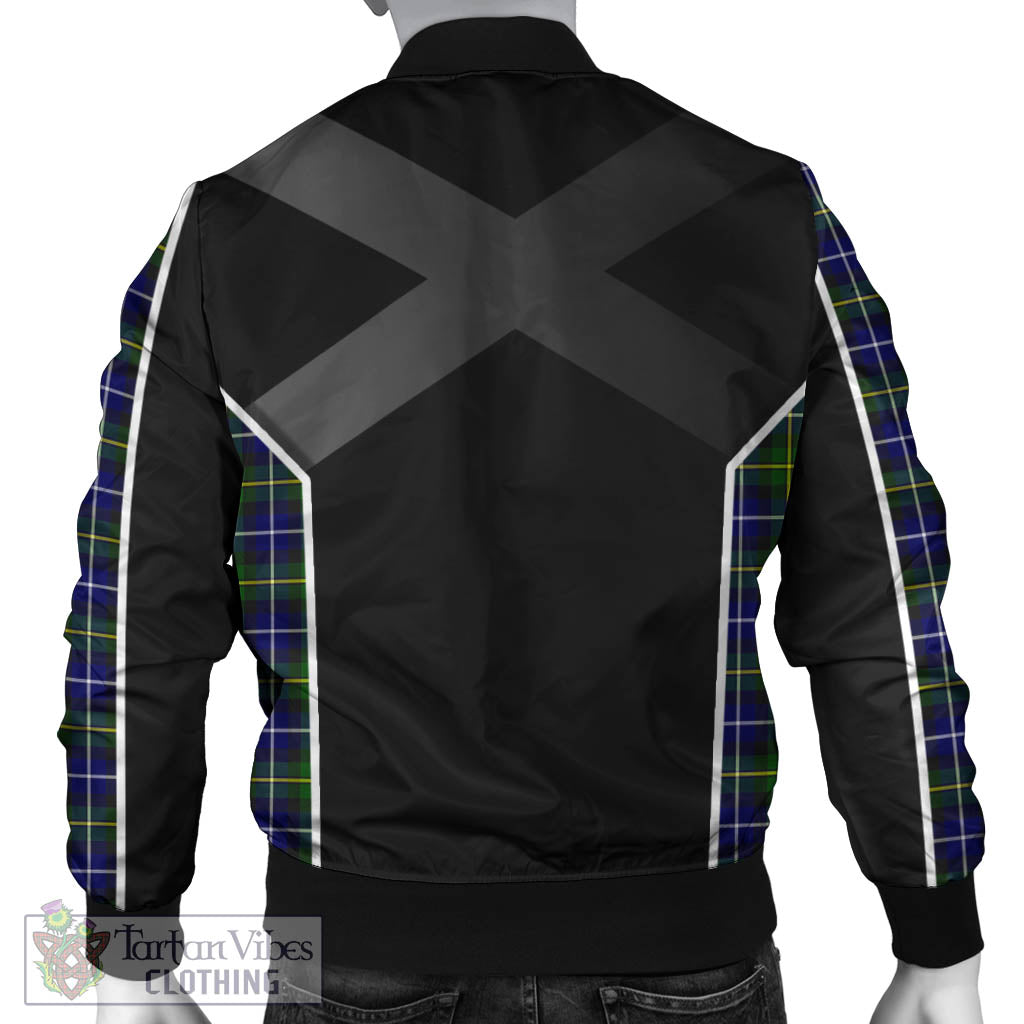 Tartan Vibes Clothing MacNeil of Barra Modern Tartan Bomber Jacket with Family Crest and Scottish Thistle Vibes Sport Style