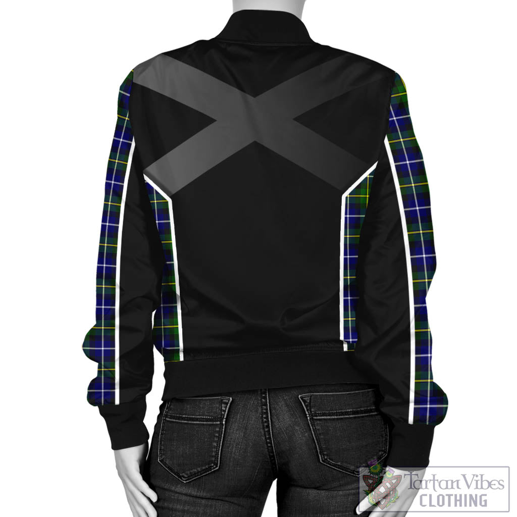 Tartan Vibes Clothing MacNeil of Barra Modern Tartan Bomber Jacket with Family Crest and Scottish Thistle Vibes Sport Style