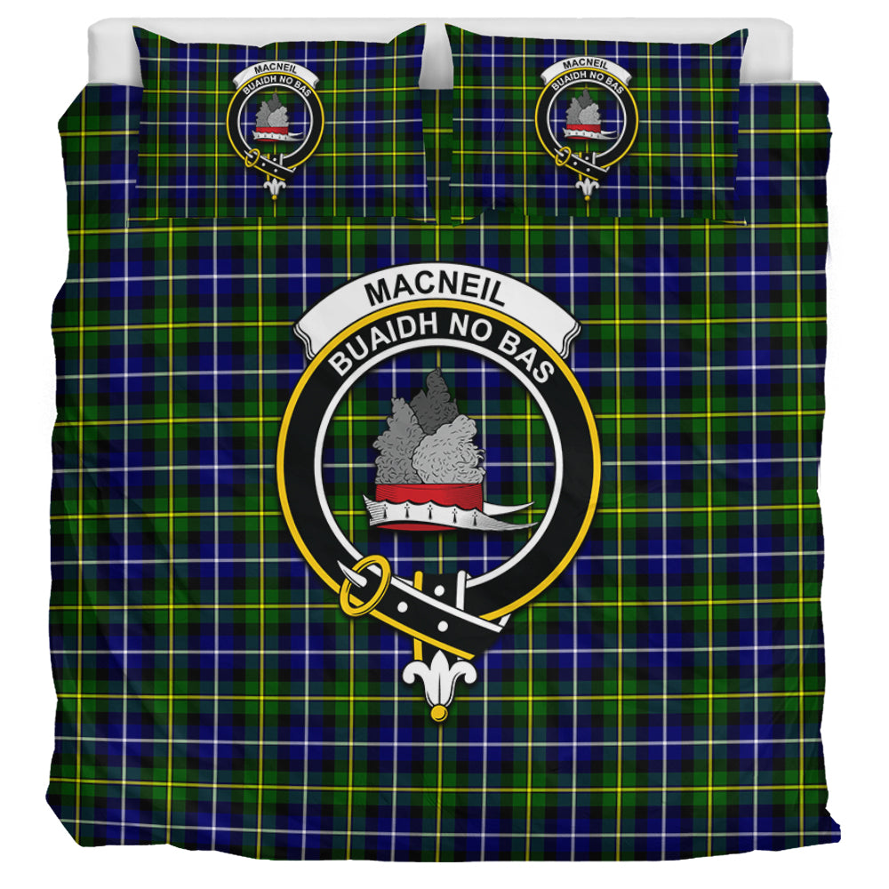 MacNeil of Barra Modern Tartan Bedding Set with Family Crest UK Bedding Set UK Super King 104*94 inch - Tartan Vibes Clothing