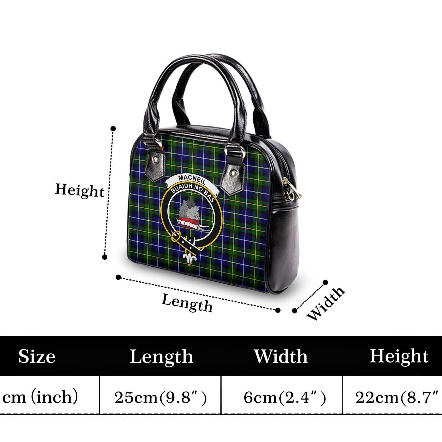 MacNeil of Barra Modern Tartan Shoulder Handbags with Family Crest - Tartanvibesclothing