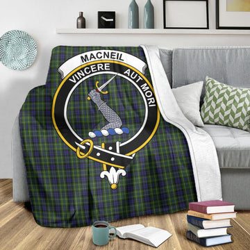 MacNeil of Colonsay Tartan Blanket with Family Crest