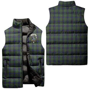 MacNeil of Colonsay Tartan Sleeveless Puffer Jacket with Family Crest