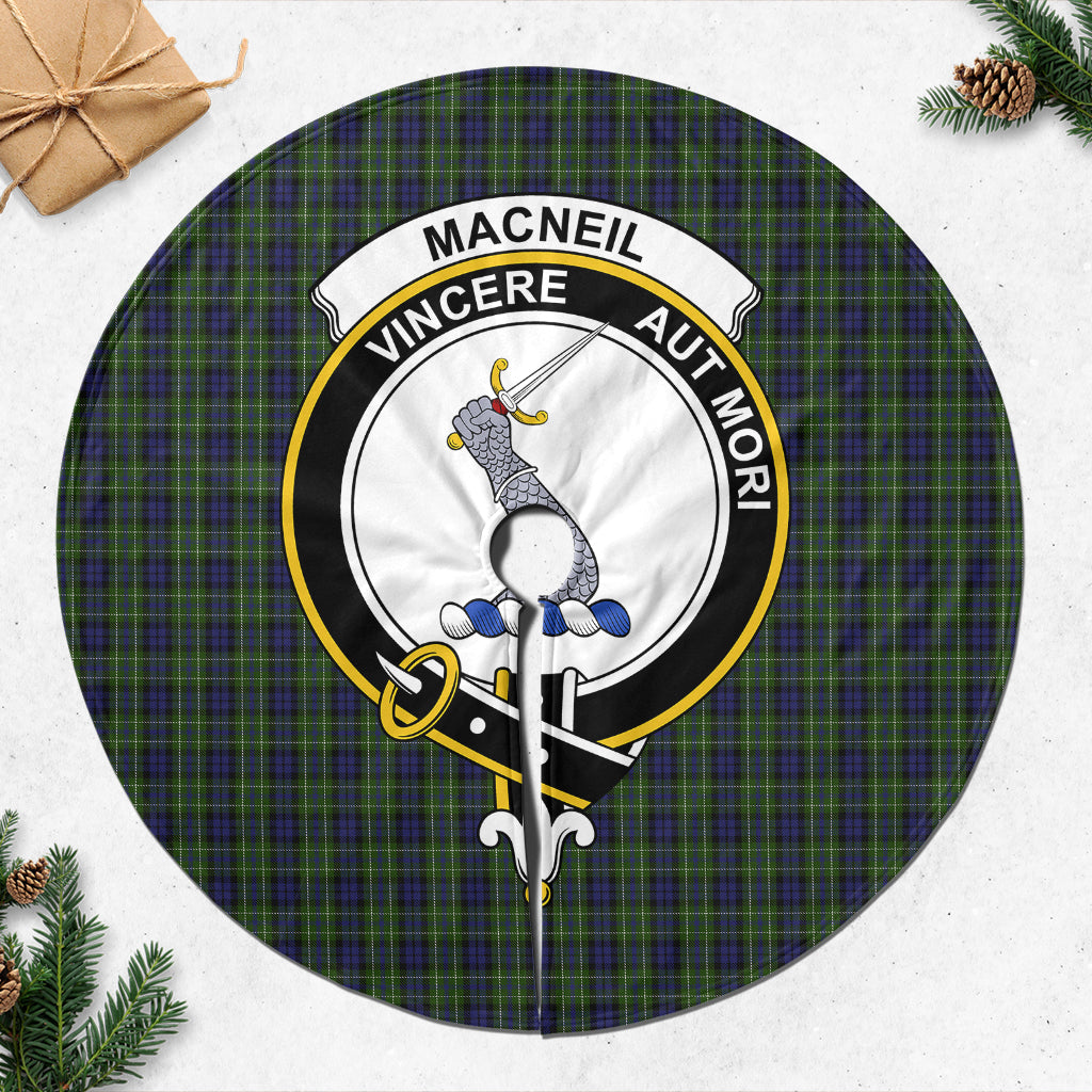 MacNeil of Colonsay Tartan Christmas Tree Skirt with Family Crest - Tartanvibesclothing