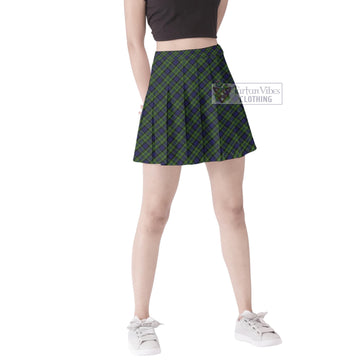 MacNeil of Colonsay Tartan Women's Plated Mini Skirt Cross Style