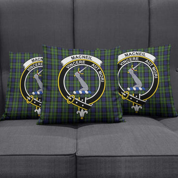 MacNeil of Colonsay Tartan Pillow Cover with Family Crest