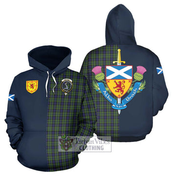 MacNeil of Colonsay Tartan Hoodie Alba with Scottish Lion Royal Arm Half Style