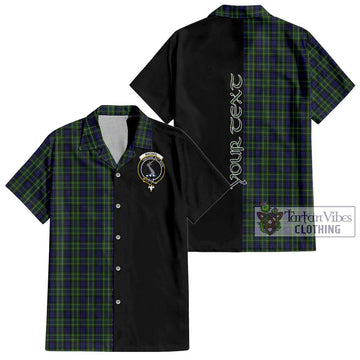 MacNeil of Colonsay Tartan Short Sleeve Button Shirt with Family Crest and Half Of Me Style