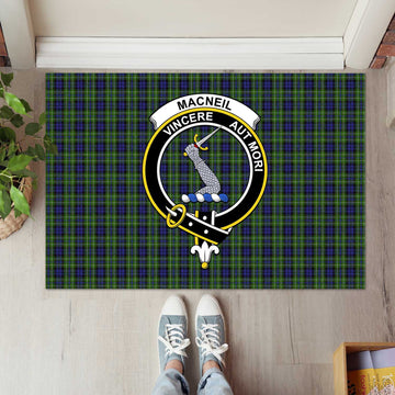 MacNeil of Colonsay Tartan Door Mat with Family Crest