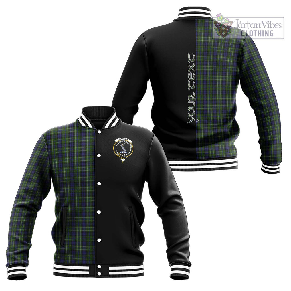 MacNeil of Colonsay Tartan Baseball Jacket with Family Crest and Half Of Me Style Unisex - Tartanvibesclothing Shop