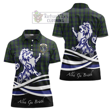 MacNeil of Colonsay Tartan Women's Polo Shirt with Alba Gu Brath Regal Lion Emblem