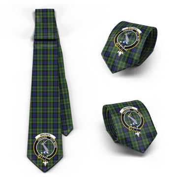 MacNeil of Colonsay Tartan Classic Necktie with Family Crest