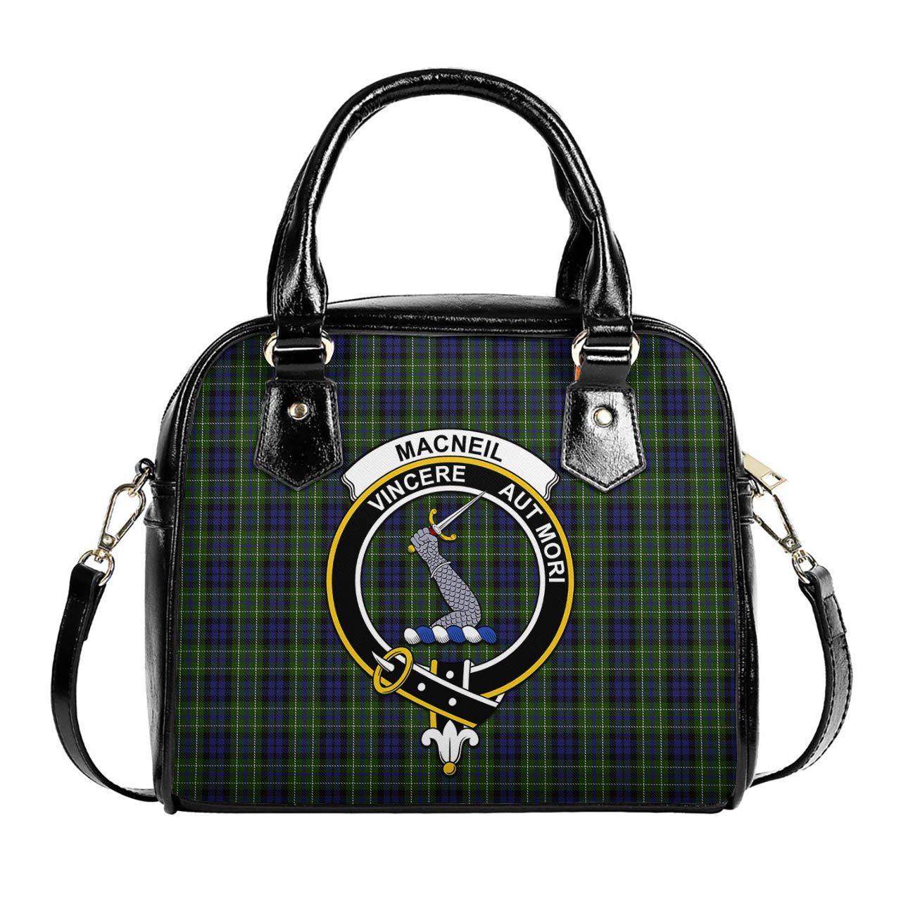 MacNeil of Colonsay Tartan Shoulder Handbags with Family Crest One Size 6*25*22 cm - Tartanvibesclothing