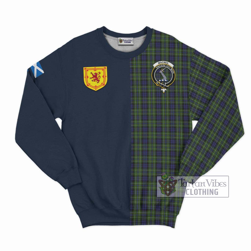 Tartan Vibes Clothing MacNeil of Colonsay Tartan Sweatshirt with Scottish Lion Royal Arm Half Style